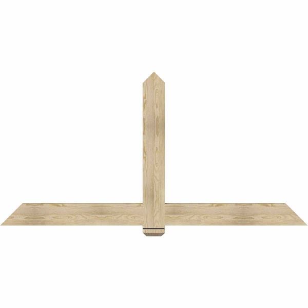 Ekena Millwork Eugene Rough Sawn Timber Gable Bracket, Douglas Fir, 84"W x 42"H x 4"D x 6"F, 12/12 Pitch GBW084X42X0406EUG00RDF - main